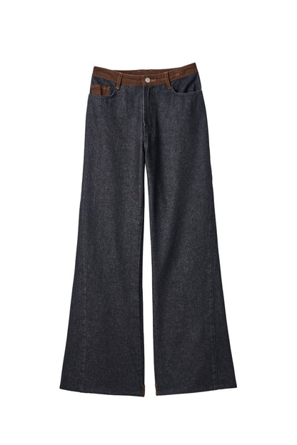 denim baggy pants(unisex)/2color - KNUTH MARF