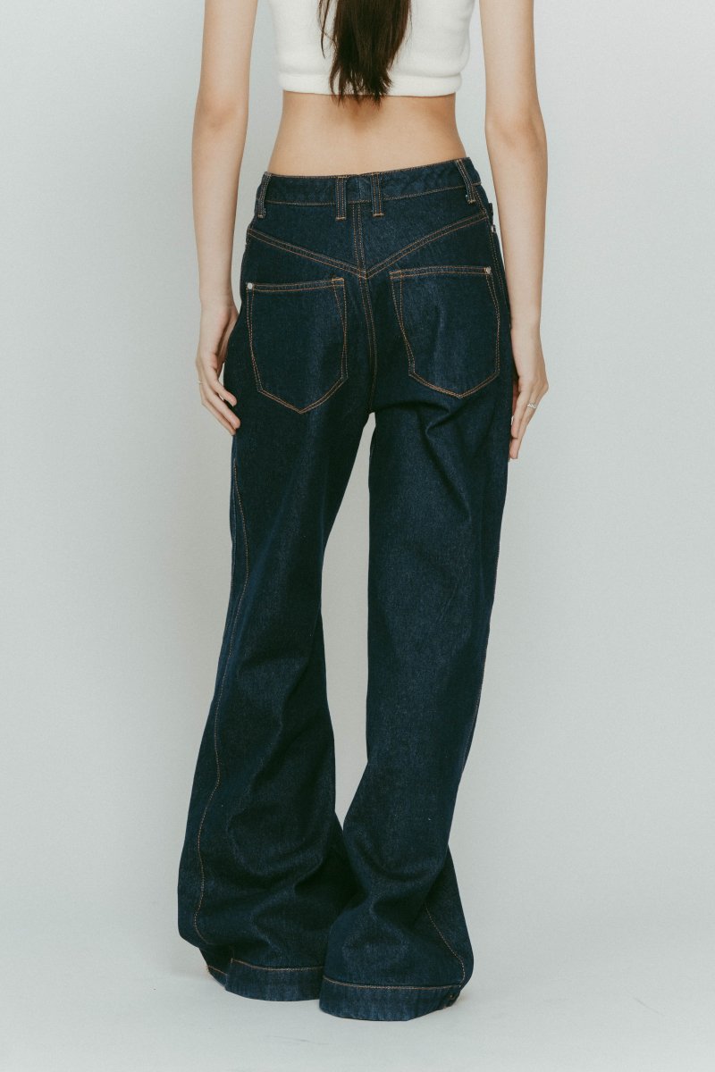 denim baggy pants(unisex)/2color - KNUTH MARF