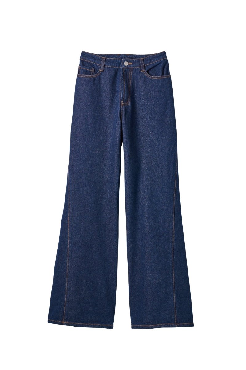 denim baggy pants(unisex)/2color