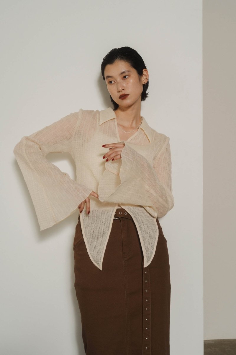 design sheer shirt/2color - KNUTH MARF