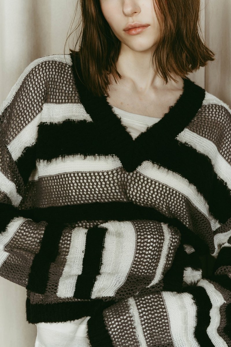 double - faced border knit/black - KNUTH MARF