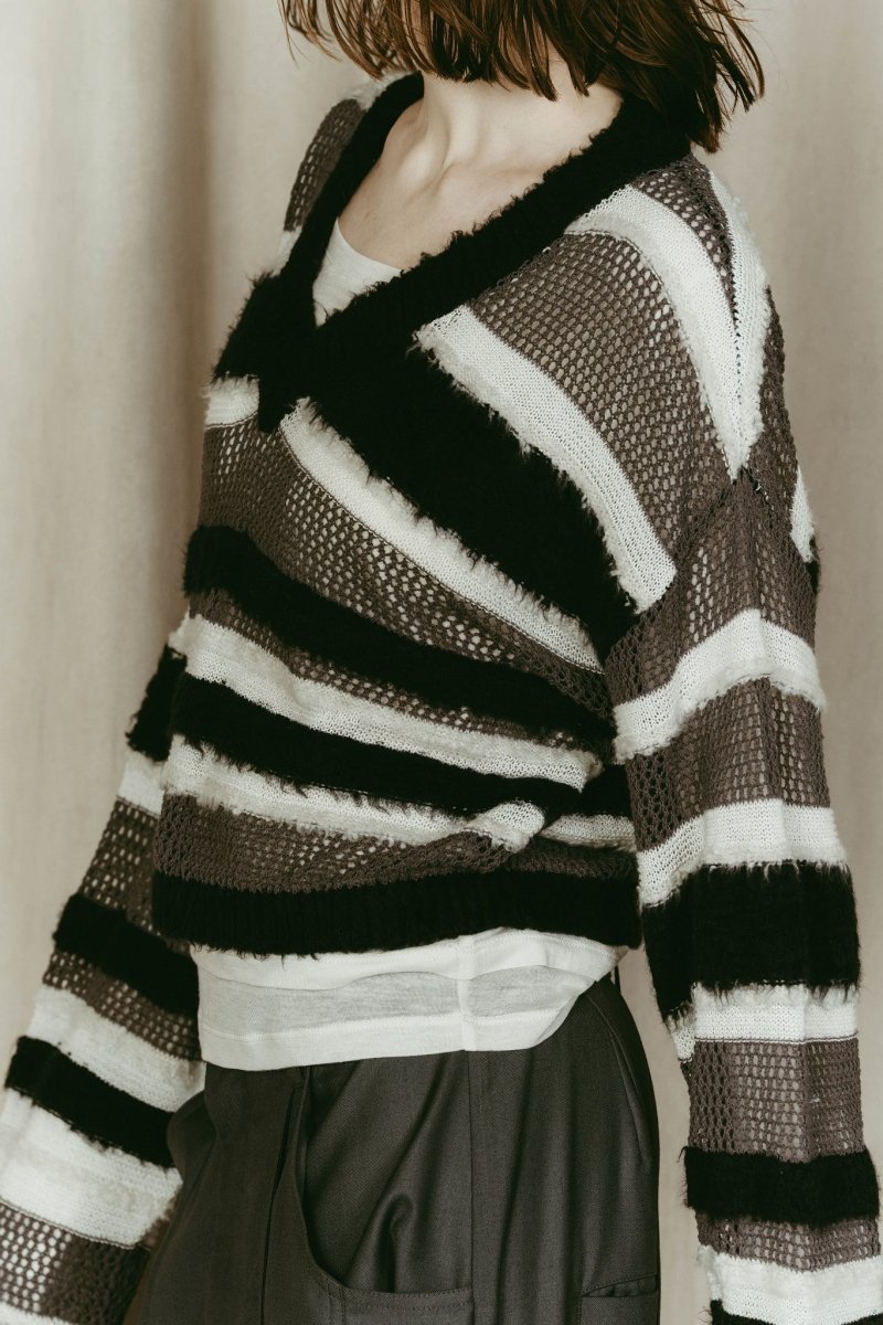 double - faced border knit/black - KNUTH MARF