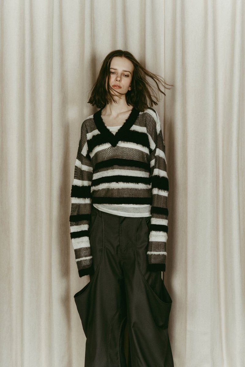 double - faced border knit/black - KNUTH MARF