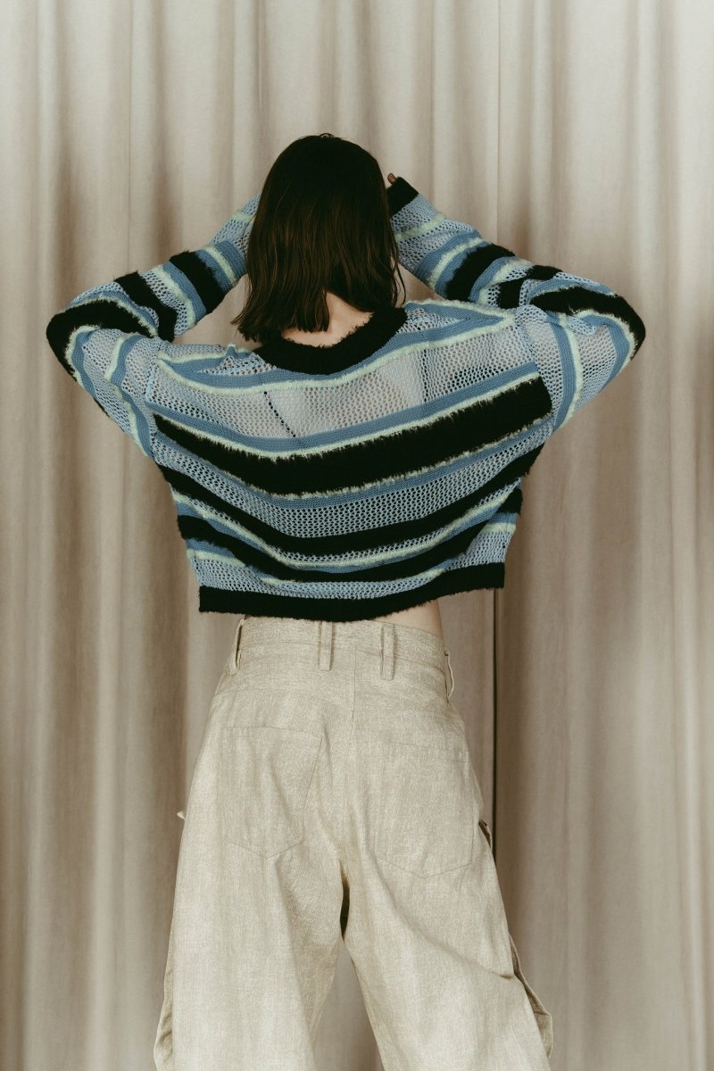 double - faced border knit/blue - KNUTH MARF