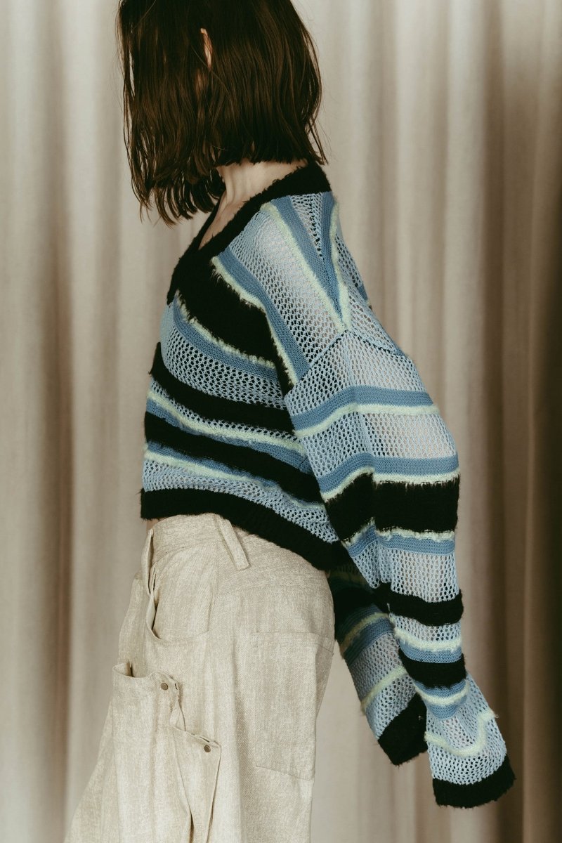 double - faced border knit/blue - KNUTH MARF