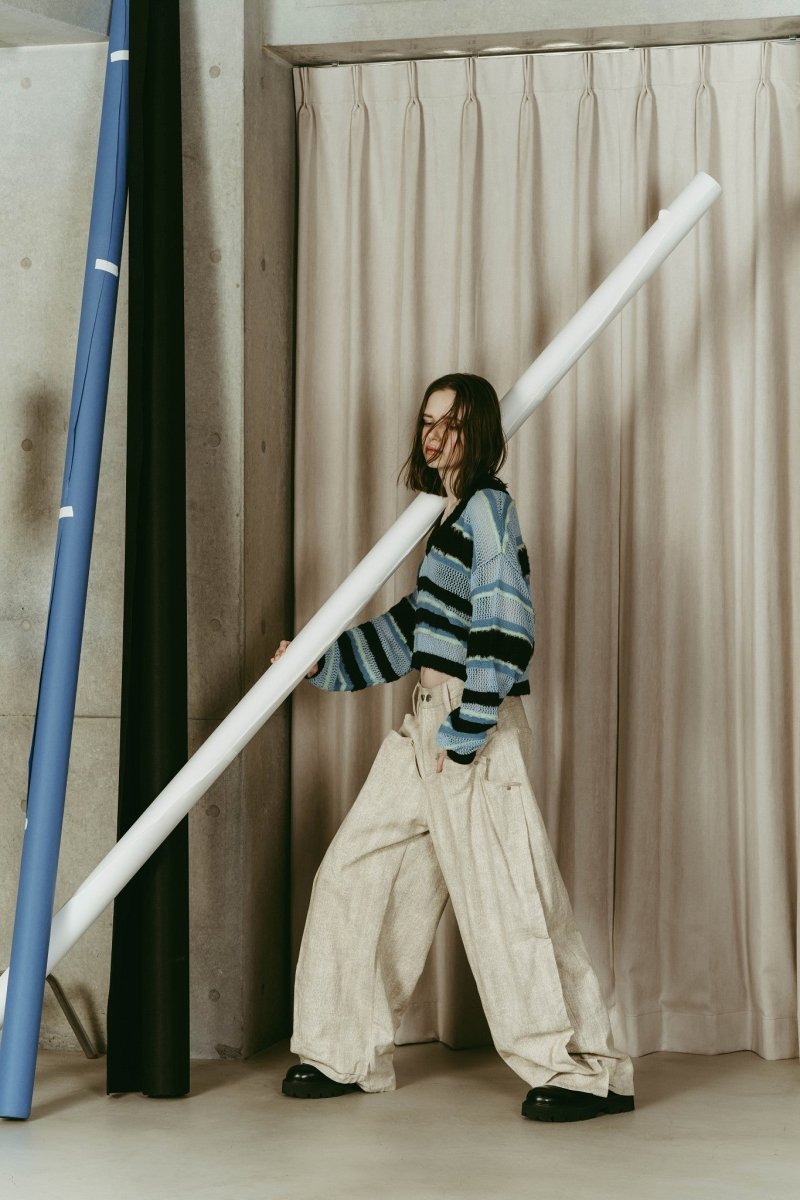 double - faced border knit/blue - KNUTH MARF