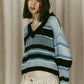 double - faced border knit/blue - KNUTH MARF