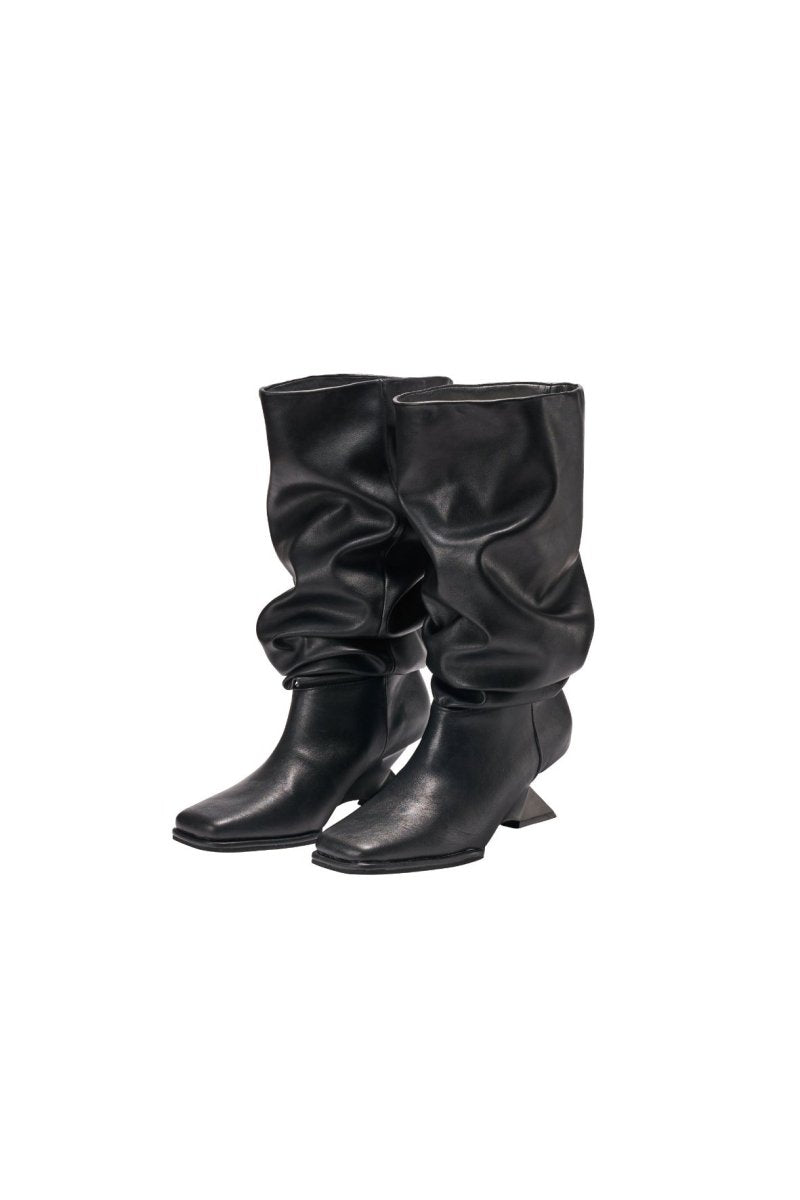 drape long boots/black - KNUTH MARF