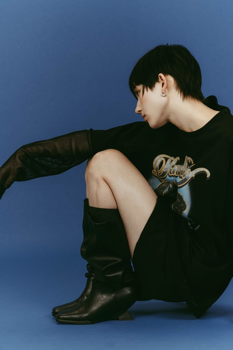 drape long boots/black | KNUTH MARF
