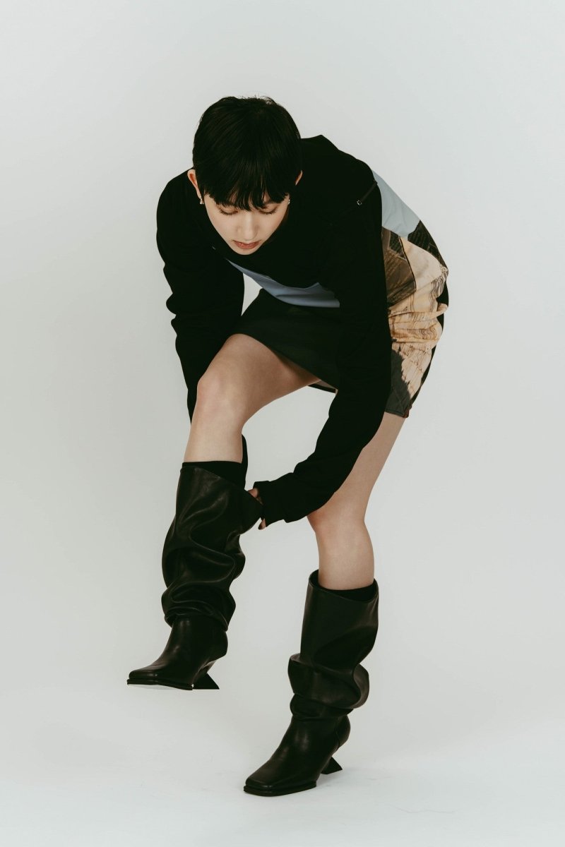 drape long boots/black | KNUTH MARF