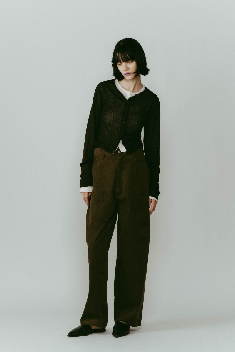 embroidered corduroy pants(unisex)/3color - KNUTH MARF