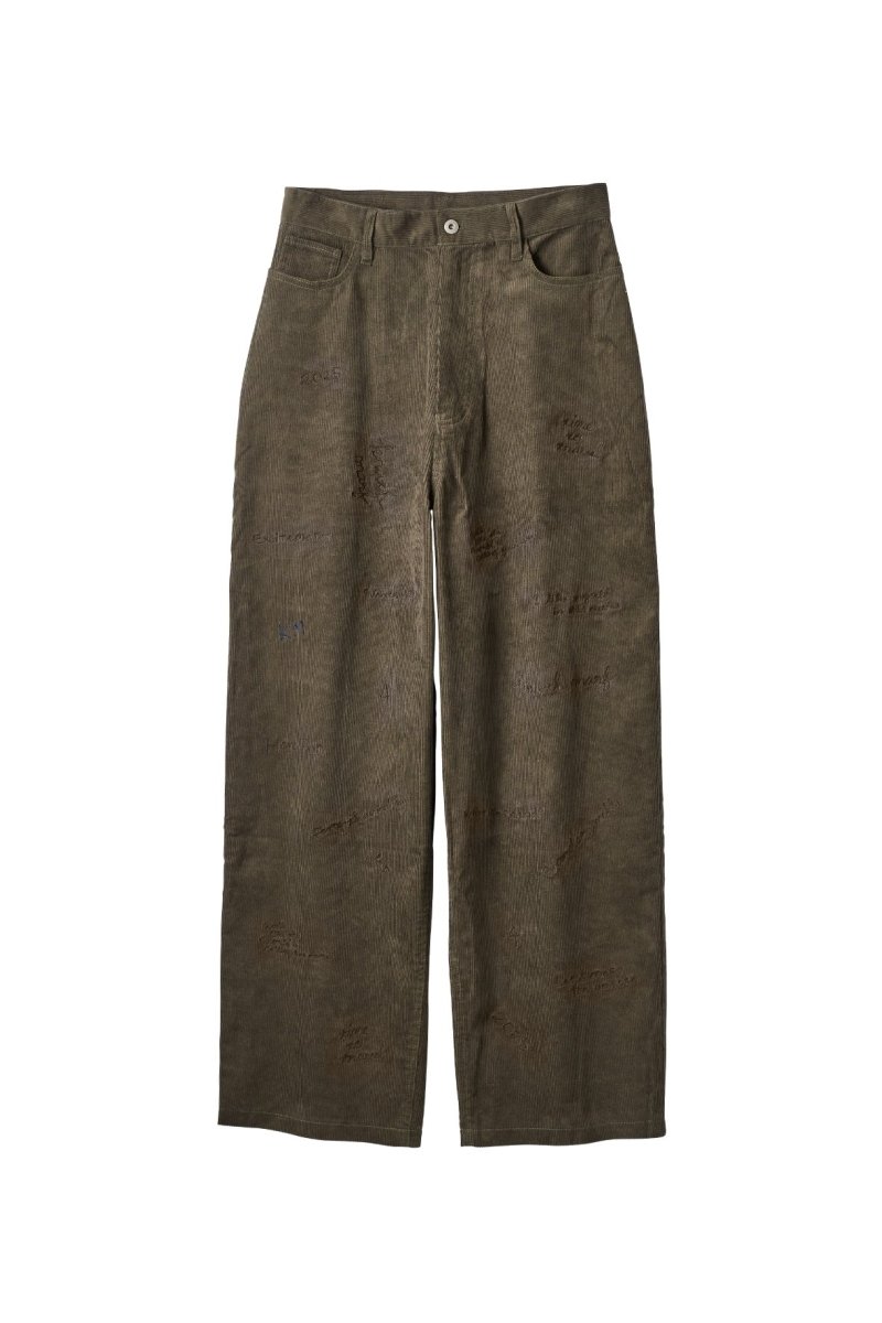 embroidered corduroy pants(unisex)/3color - KNUTH MARF