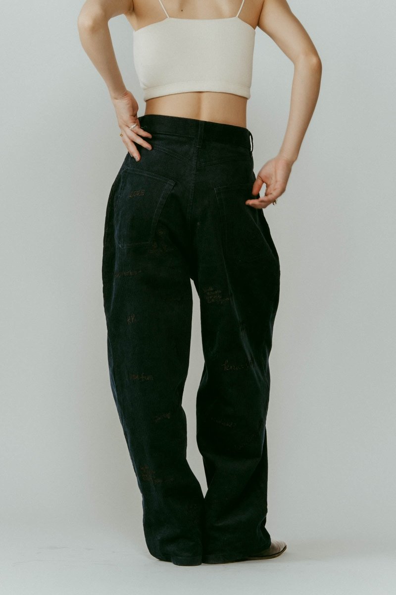 embroidered corduroy pants(unisex)/3color - KNUTH MARF
