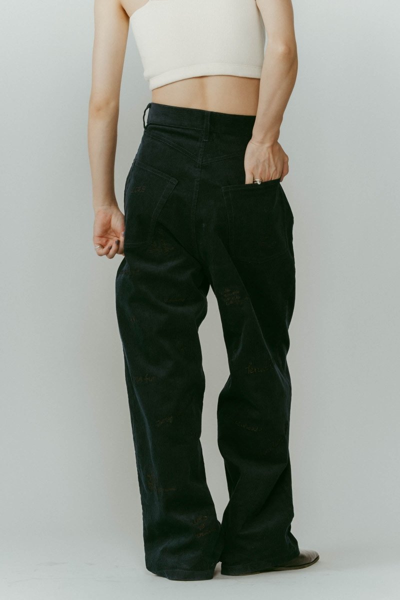 embroidered corduroy pants(unisex)/3color - KNUTH MARF