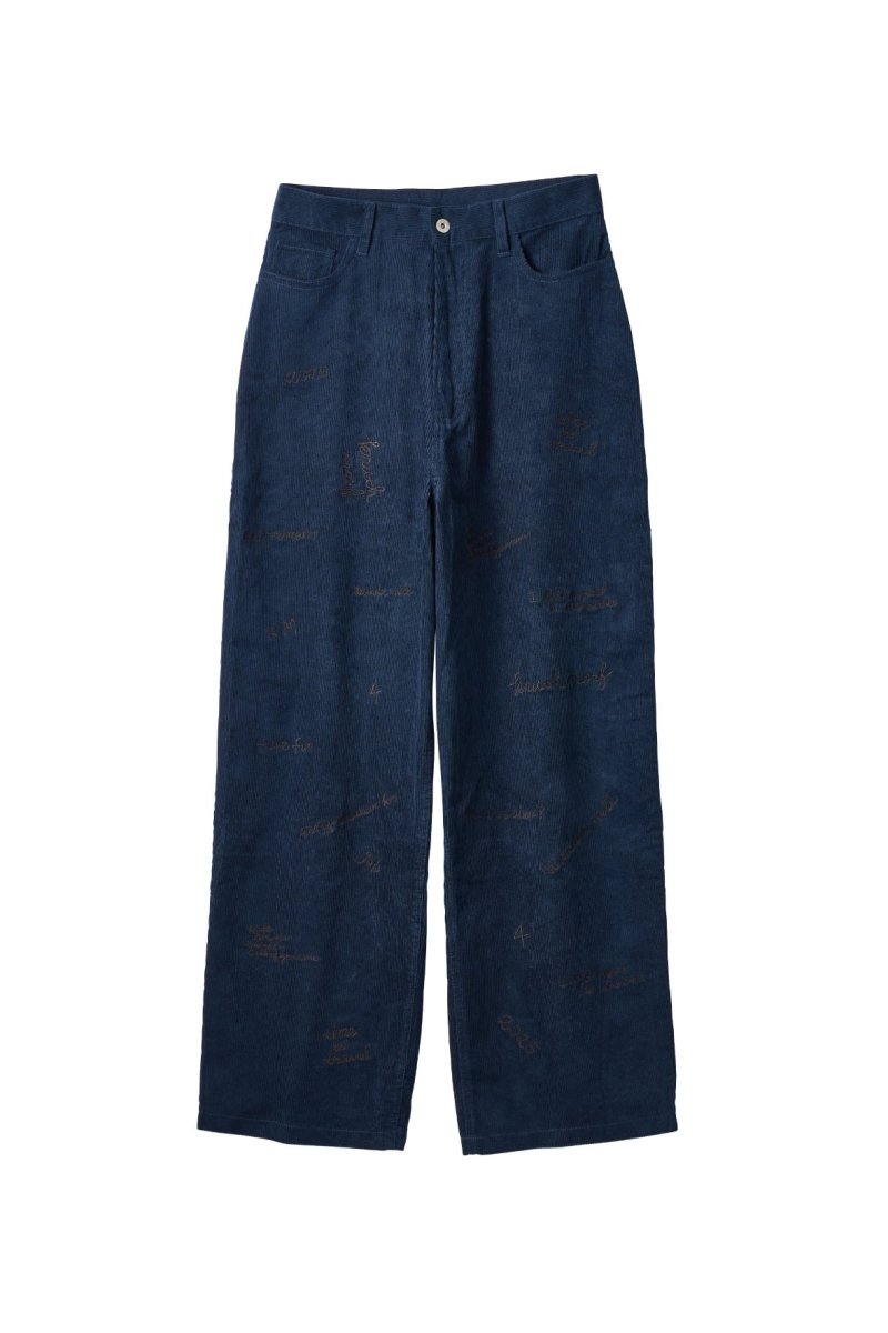 embroidered corduroy pants(unisex)/3color - KNUTH MARF