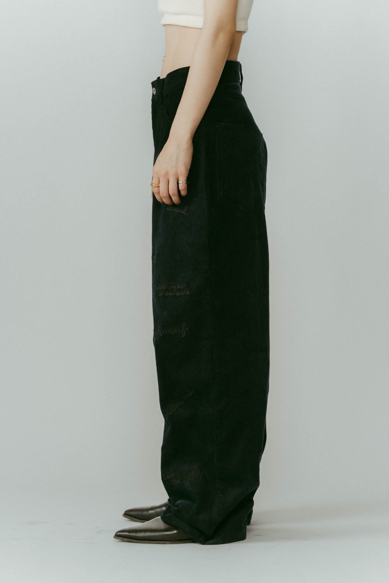 embroidered corduroy pants(unisex)/3color - KNUTH MARF