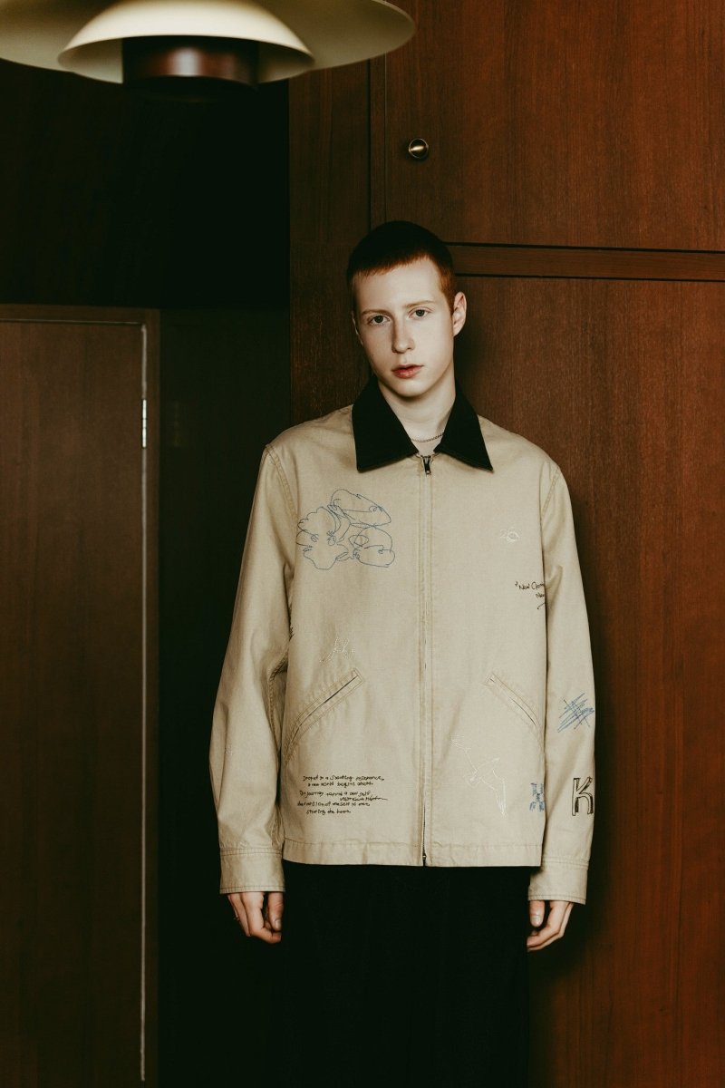embroidered jacket(unisex)/beige | KNUTH MARF