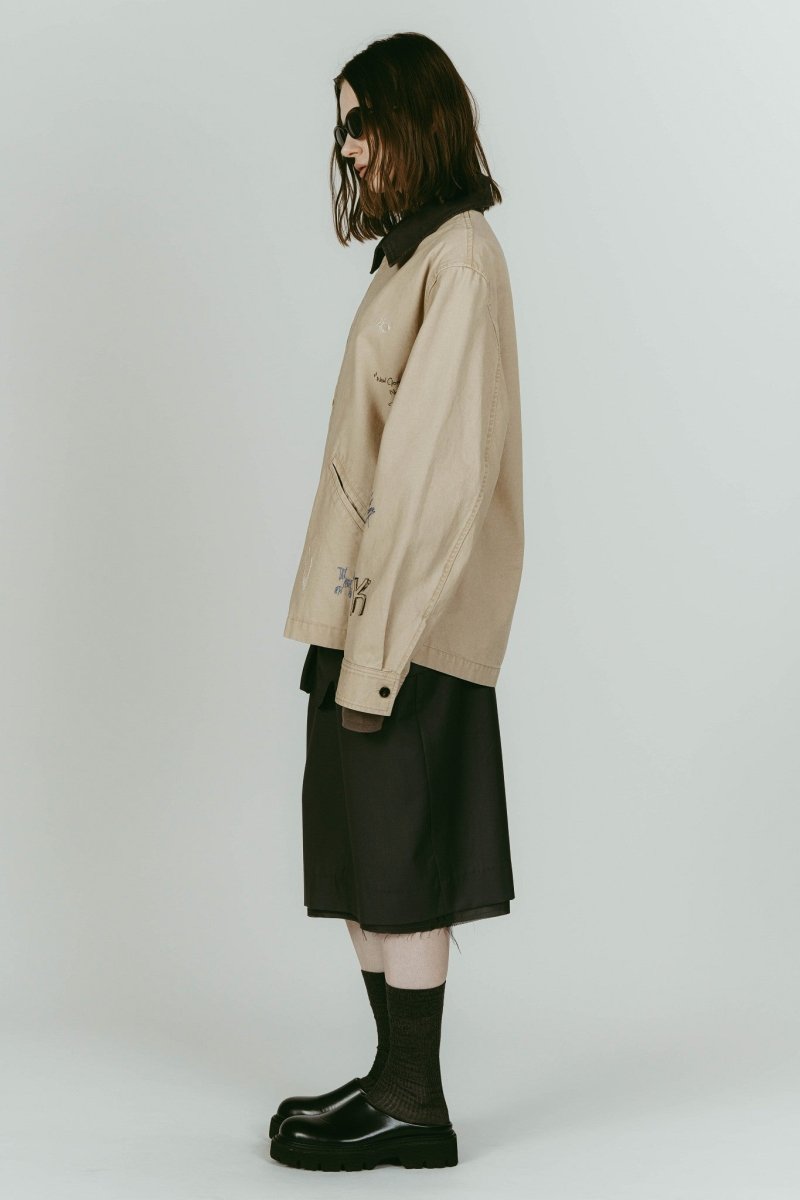 embroidered jacket(unisex)/beige - KNUTH MARF