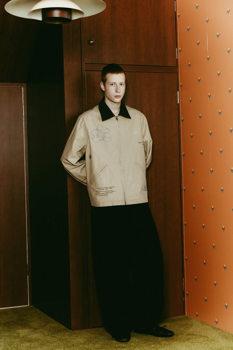 embroidered jacket(unisex)/beige - KNUTH MARF