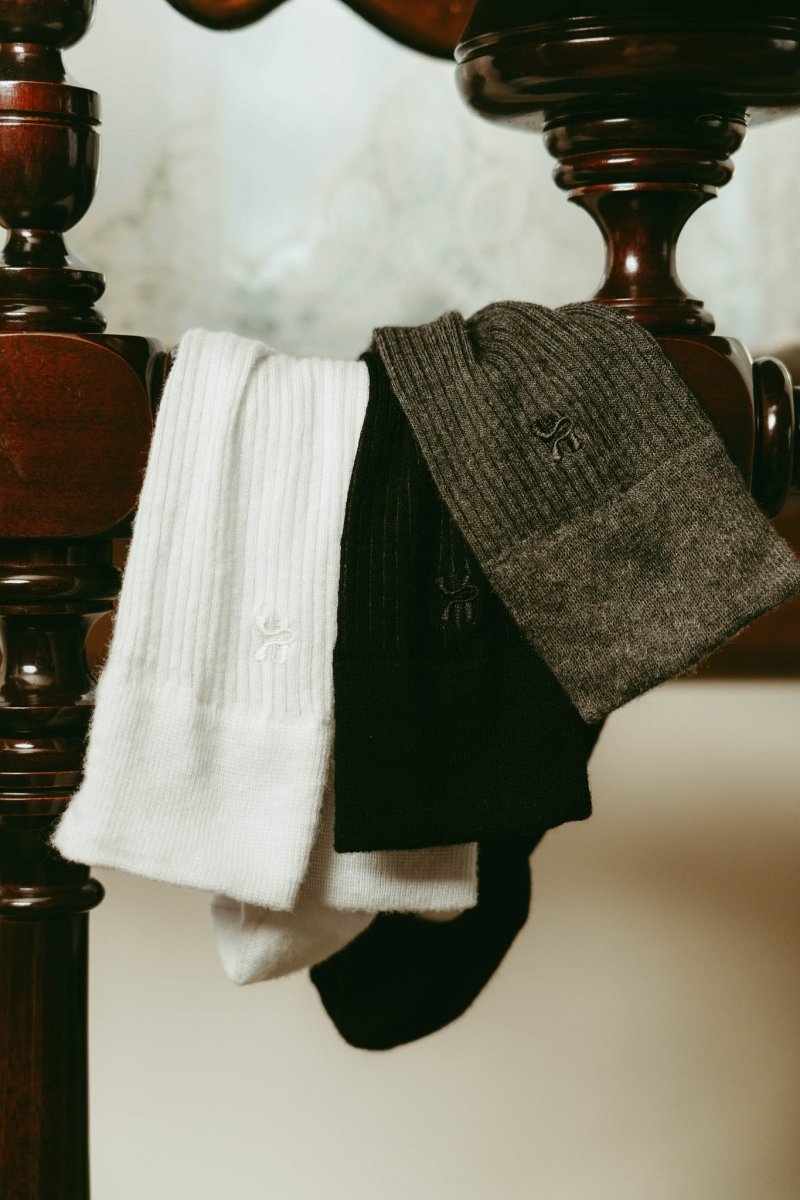 embroidered long socks/3color - KNUTH MARF