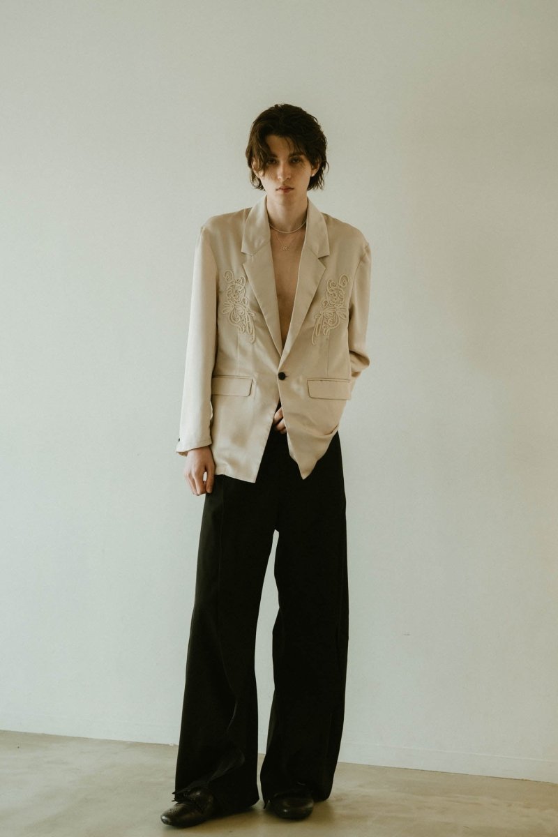 embroidered satin jacket/3color - KNUTH MARF