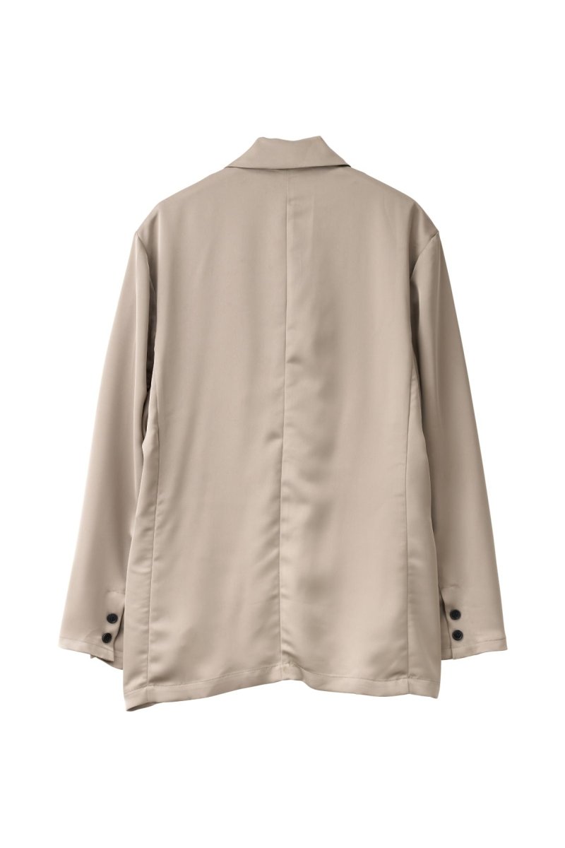 embroidered satin jacket/ivory