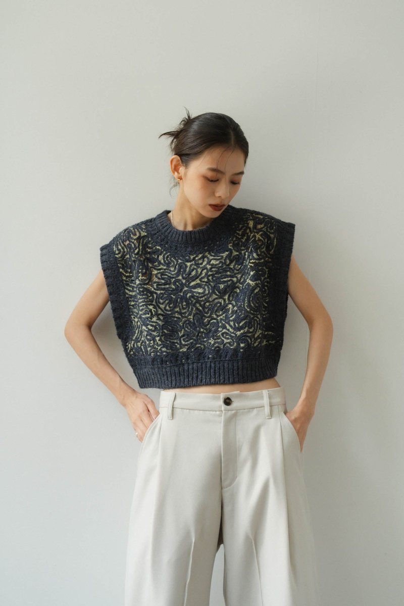 embroidery knit best/3color - KNUTH MARF