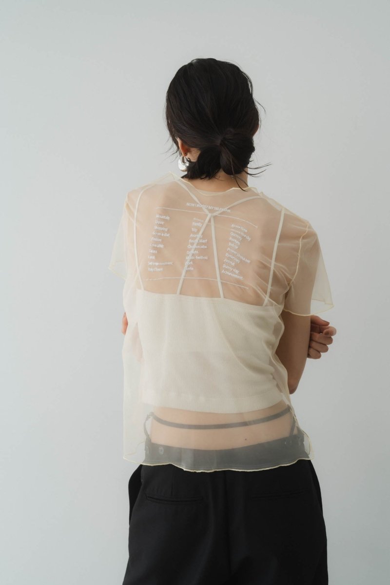 embroidery sheer T/4color - KNUTH MARF