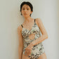 flower paint swimwear(onepiece)/2color - KNUTH MARF