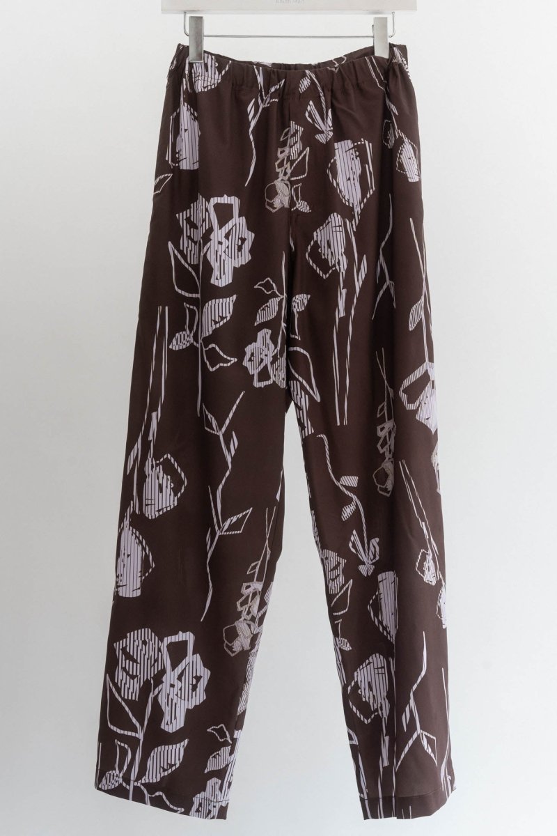 flower print pattern pants/2color - KNUTH MARF