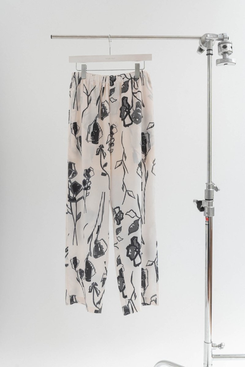 flower print pattern pants/2color - KNUTH MARF