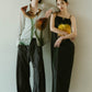 flower print satin dress/black - KNUTH MARF