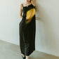 flower print satin dress/black - KNUTH MARF