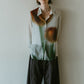 flower print sheer shirt/blue - KNUTH MARF