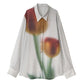 flower print sheer shirt/blue - KNUTH MARF