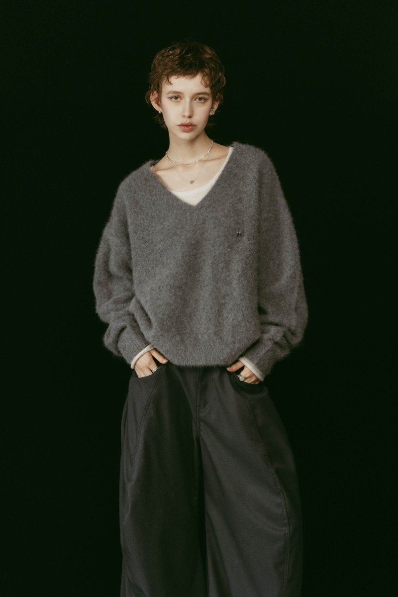 fox v - neck knit - special edition/4color - KNUTH MARF