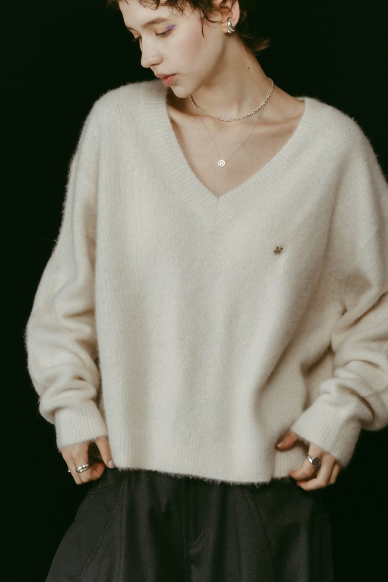 fox v - neck knit - special edition/4color - KNUTH MARF