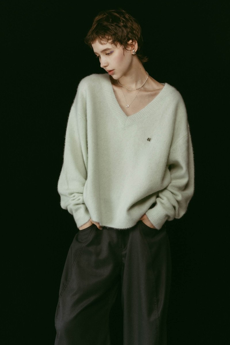 fox v - neck knit - special edition/4color - KNUTH MARF