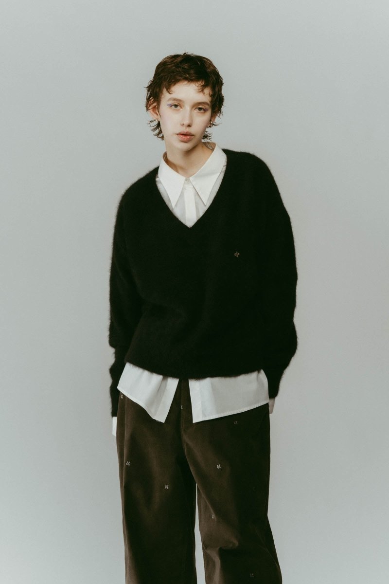 fox v - neck knit - special edition/4color - KNUTH MARF