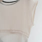 french sleeve ribbed tops/2color - KNUTH MARF