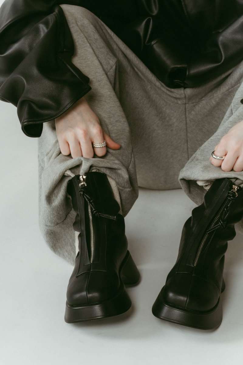 front zip platform boots/2color - KNUTH MARF