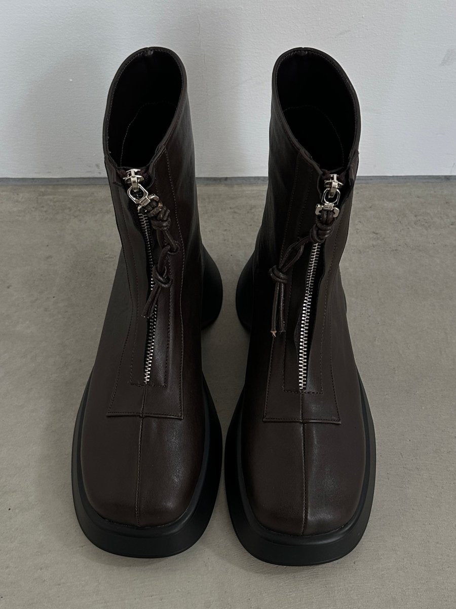 front zip platform boots/2color - KNUTH MARF