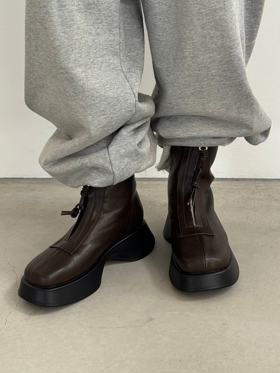 front zip platform boots/2color - KNUTH MARF