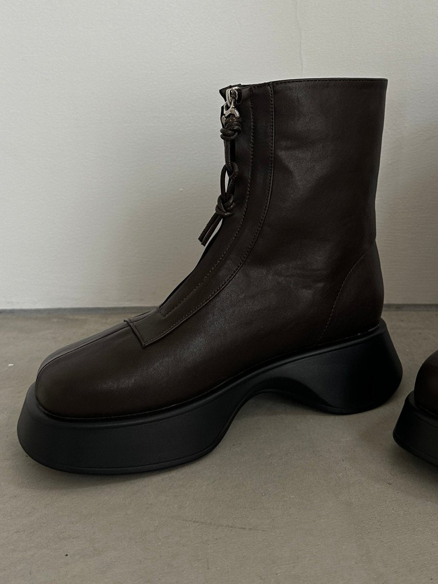 front zip platform boots/2color - KNUTH MARF