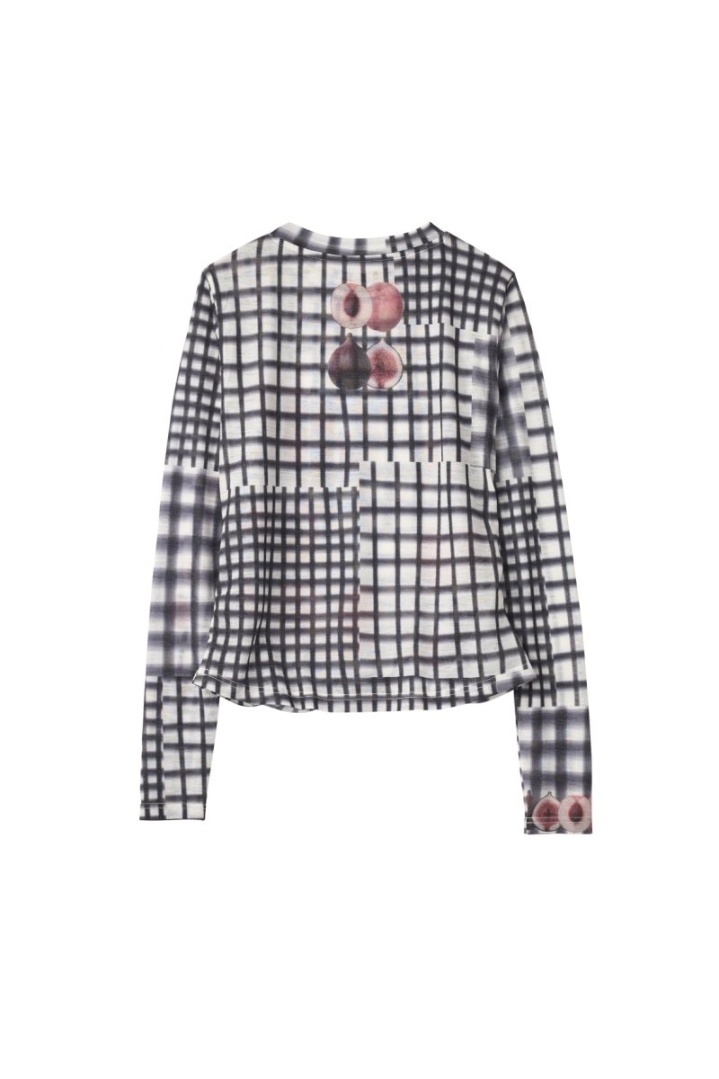 fruit - check print knit/black - KNUTH MARF