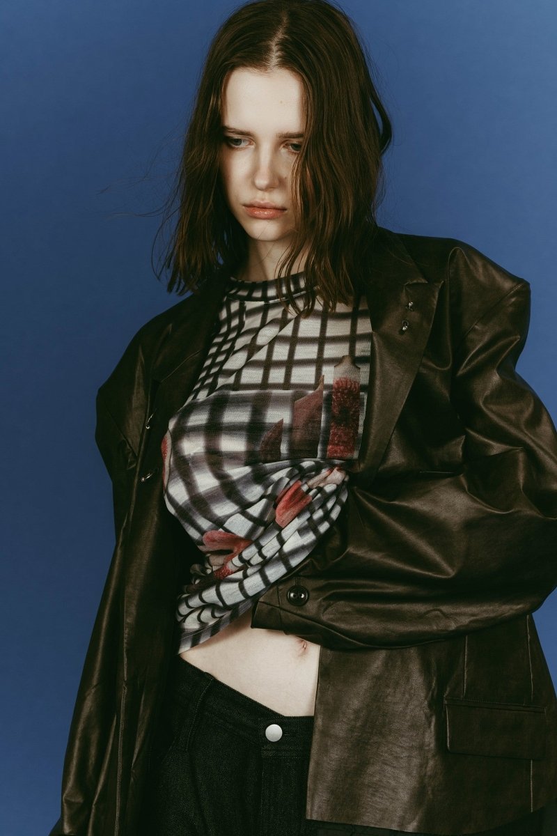 fruit - check print knit/black - KNUTH MARF