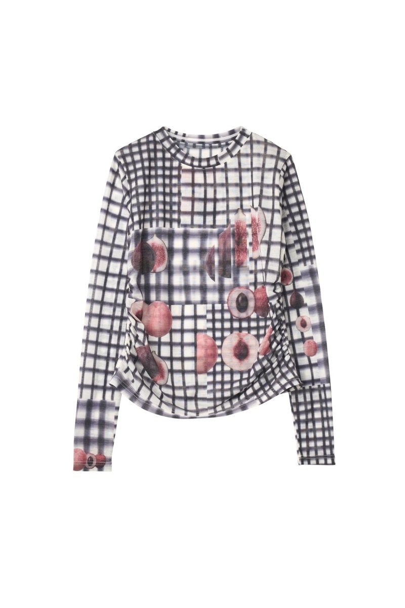 fruit - check print knit/black - KNUTH MARF