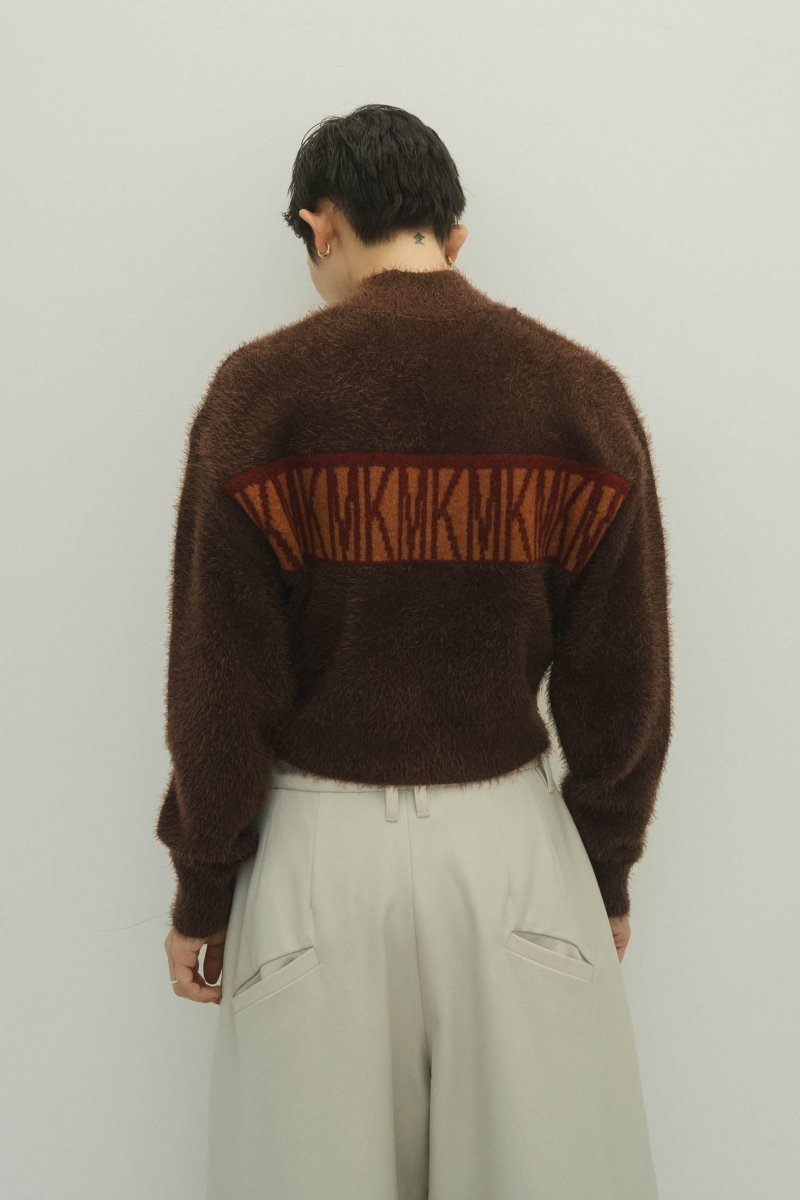 full zip motif cardigan/brown - KNUTH MARF