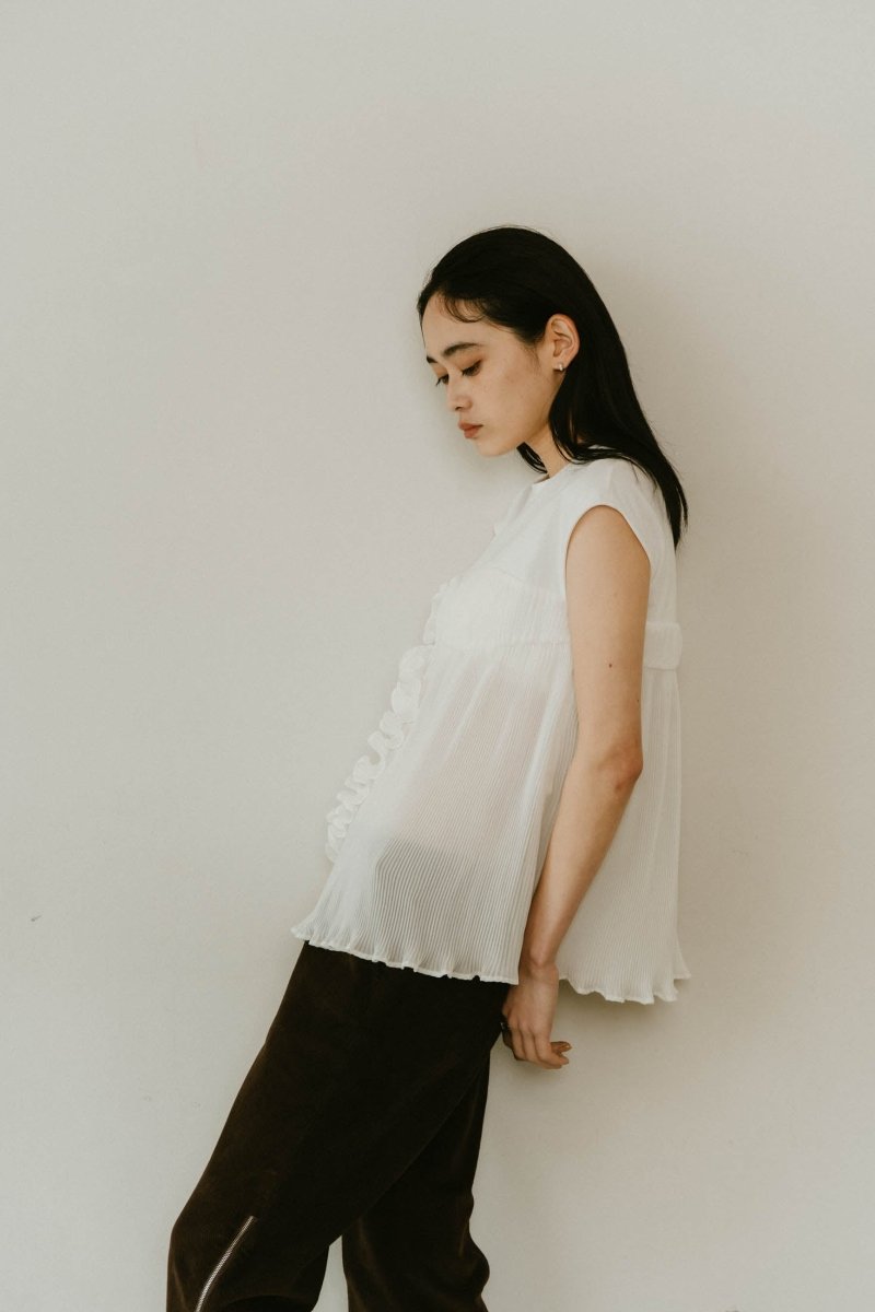 heart motif tulle tops/2color - KNUTH MARF