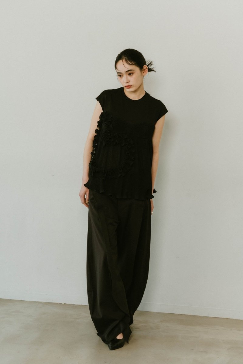 heart motif tulle tops/2color - KNUTH MARF